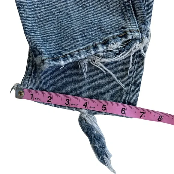 AGOLDE ✰ Riley Emulsion High Rise Waist Straight Leg Crop Destructed Hem 24